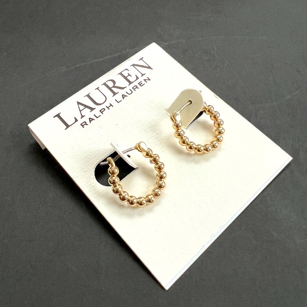 Lauren Ralph Lauren Bead Hoop Earrings